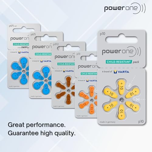 Baterías para Audífonos PowerOne Tamaño 10, PR70 - Paquete de 60 Baterías - imagen 3
