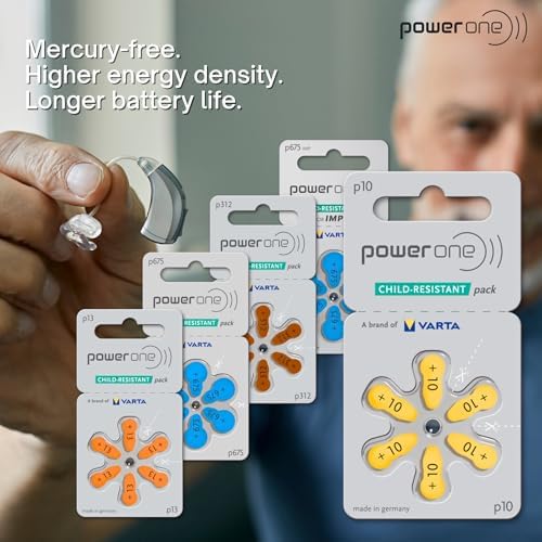 Baterías para Audífonos PowerOne Tamaño 10, PR70 - Paquete de 60 Baterías - imagen 4