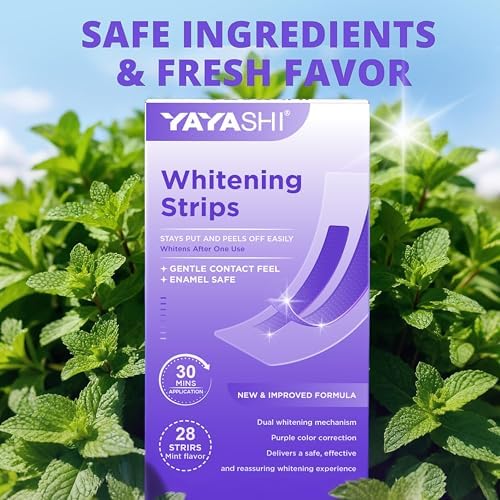 Tiras Blanqueadoras Moradas, Elimina Manchas Amarillas, Tiras para Blanquear Dientes Seguras para Esmalte, Tratamiento de 30 Min, 14 Tratamientos, 28 - imagen 5