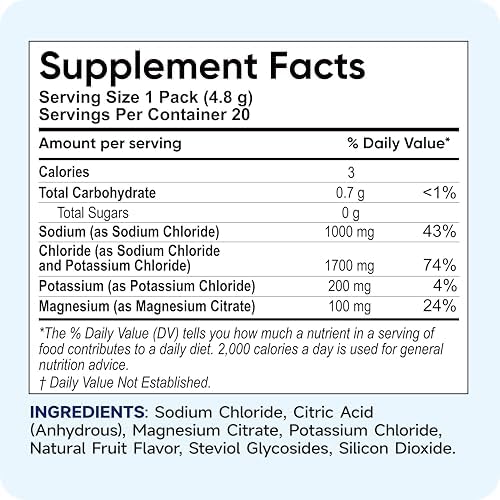 Mezcla de Bebida Electrolítica Hydravive - 1000mg de Sodio, 200mg de Potasio y 100mg de Magnesio | Hidratación Rápida | No GMO | 20 Sobres - imagen 8