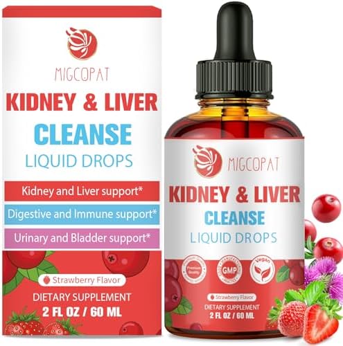 Gotas Detox y Reparación 29 en 1 para Riñones y Hígado, Suplemento Natural de Arándano y Cardo Mariano, 60ml - imagen 1