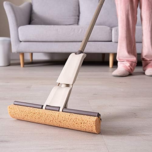 Mopa Eyliden con 2 Cabezas Reutilizables | Mopa de Suelo Autoescurriéndose con Esponja Absorbente | Limpieza para Cocina, Baño, Pisos de Madera, - imagen 2