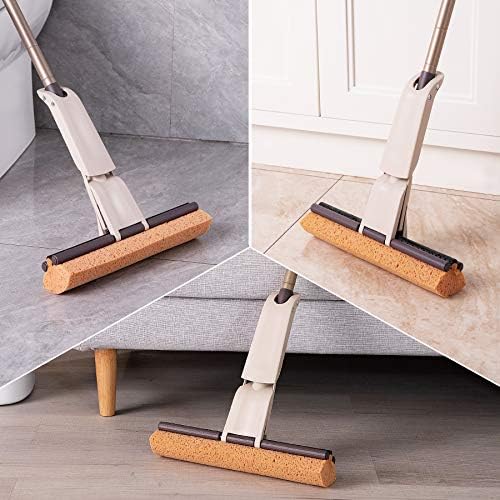 Mopa Eyliden con 2 Cabezas Reutilizables | Mopa de Suelo Autoescurriéndose con Esponja Absorbente | Limpieza para Cocina, Baño, Pisos de Madera, - imagen 5