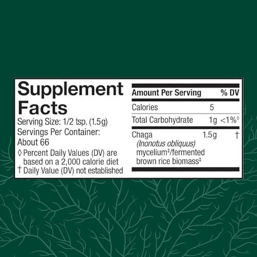 Polvo de Chaga Host Defense - Suplemento para el Sistema Inmunológico - Polvo de Hongo Chaga para Apoyo Antioxidante - Suplemento Dietético de Hongos - imagen 2