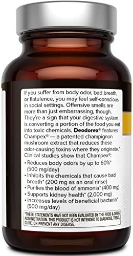 Deodorex - Soporte para Desintoxicación - Combate el Mal Aliento y Olores Corporales - 60 Vegicaps - imagen 3