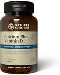 Calcio Plus con Vitamina D de Nature's Sunshine, 150 Tabletas, Kosher | Suplemento Vitamínico Potente para Adultos con D3, Calcio y Magnesio - imagen 1