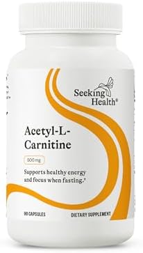 Suplemento de Acetil-L-Carnitina Seeking Health - 500 mg, 90 Cápsulas - Apoya la Energía, Metabolismo de Grasas y Salud Mental - imagen 1