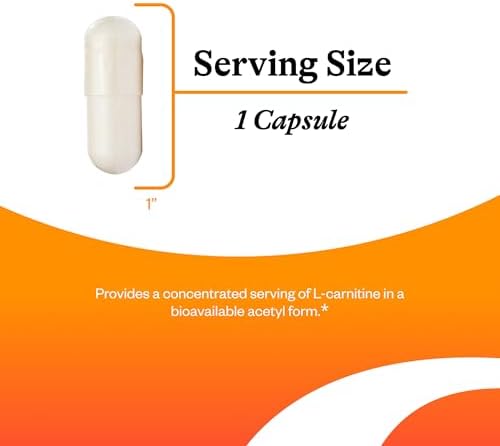 Suplemento de Acetil-L-Carnitina Seeking Health - 500 mg, 90 Cápsulas - Apoya la Energía, Metabolismo de Grasas y Salud Mental - imagen 3