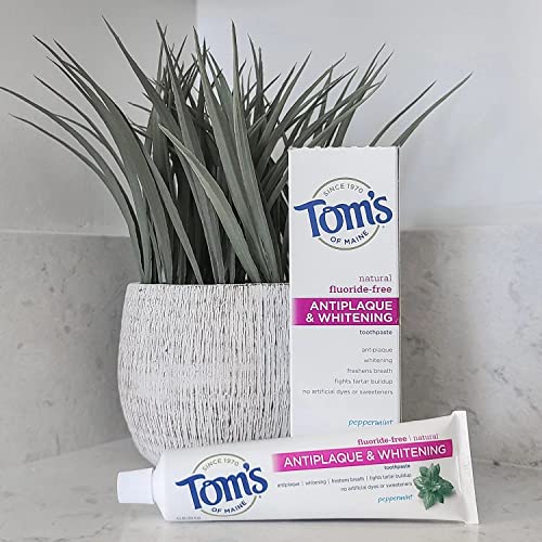 Pasta de Dientes Antisarro y Blanqueadora Sin Flúor Tom's of Maine, Menta (5.5 oz., 4 pzas.) - imagen 6