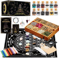 Kit de Suministros de Brujería, 80 Piezas para Principiantes, Herramientas Wiccanas, Velas de Hechizo, Cristales de Chakra y Hierbas Secas para Magia - imagen 1