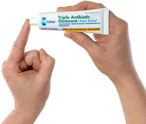 Ungüento Globe Triple Antibiótico + Alivio del Dolor, 1 Oz | Protección de Dolor e Infección por 24 Horas (Paquete de 12) - imagen 6