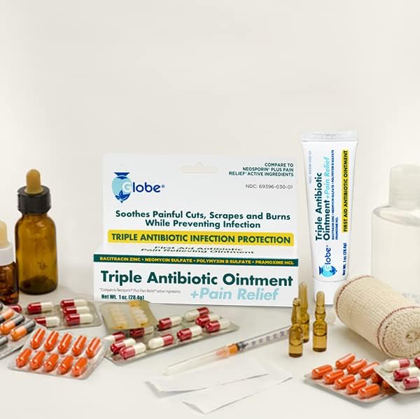Ungüento Globe Triple Antibiótico + Alivio del Dolor, 1 Oz | Protección de Dolor e Infección por 24 Horas (Paquete de 12) - imagen 8