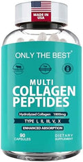 Cápsulas Premium de Colágeno Múltiple Hidrolizado 1800mg - Tipos I, II, III, V, X para Piel, Cabello, Uñas y Salud Digestiva - 90 Cápsulas - imagen 1