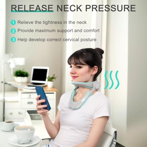 Collarín Ajustable 360° para Dolor de Cuello y Soporte, Dispositivo de Tracción Cervical para Uso en Casa, Estirador de Cuello para Corrección de - imagen 3