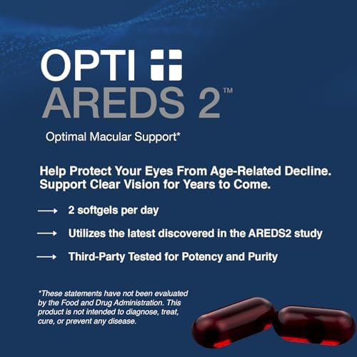 Suplementos Opti + AREDS 2 | Salud Visual y Ocular para Adultos | Con Luteína, Zeaxantina, Zinc y Vitamina C para Soporte Macular* | 90 Softgels / 45 - imagen 2
