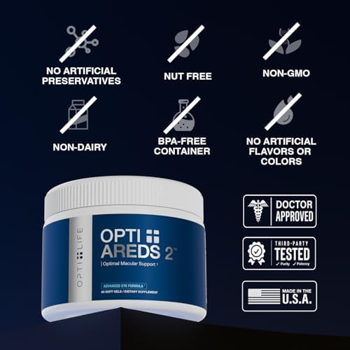 Suplementos Opti + AREDS 2 | Salud Visual y Ocular para Adultos | Con Luteína, Zeaxantina, Zinc y Vitamina C para Soporte Macular* | 90 Softgels / 45 - imagen 3