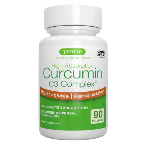 Igennus Curcumina Avanzada C3, 300% Mayor Absorción, Extracto Estandarizado 95%, 90 Cápsulas Veganas, Suplemento Diario, 90 Porciones - imagen 4