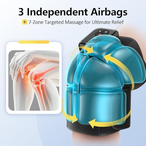 Dispositivo de Terapia de Compresión de Aire Comfytemp K1006, Masajeador de Rodilla Inalámbrico para Circulación y Alivio del Dolor, Envoltura - imagen 3