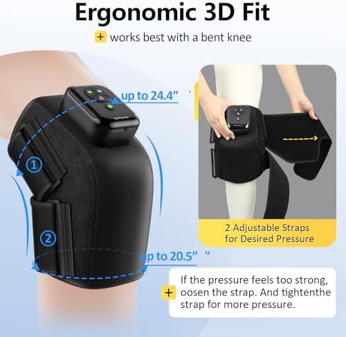 Dispositivo de Terapia de Compresión de Aire Comfytemp K1006, Masajeador de Rodilla Inalámbrico para Circulación y Alivio del Dolor, Envoltura - imagen 4