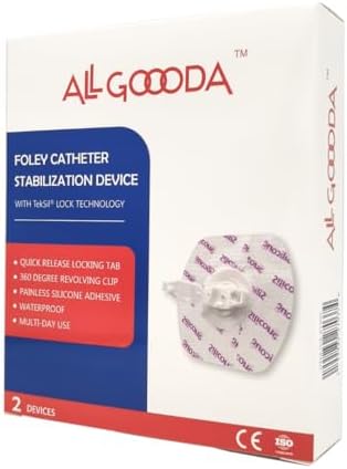 Dispositivo de Estabilización de Catéter Foley ALL GOOODA [Paquete de 2] – Sujeción Suave con Cierre Teksil, Tab de Giro de 360°, Adhesivo de - imagen 1