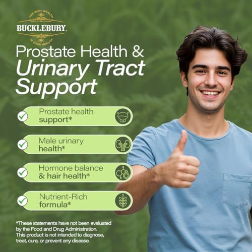 Gomitas BUCKLEBURY 9 en 1 de Saw Palmetto Natural con Sabor a Frambuesa y Granada - Suplementos Veganos para la Salud Prostática y el Crecimiento del - imagen 3