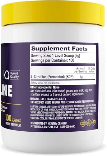 Healthy Origins L-Citrulina en Polvo 2,000 mg por Porción, 10.6 oz (300g) - Suplemento de Aminoácidos de Grado USP Hecho en EE. UU. - Apoya la - imagen 2