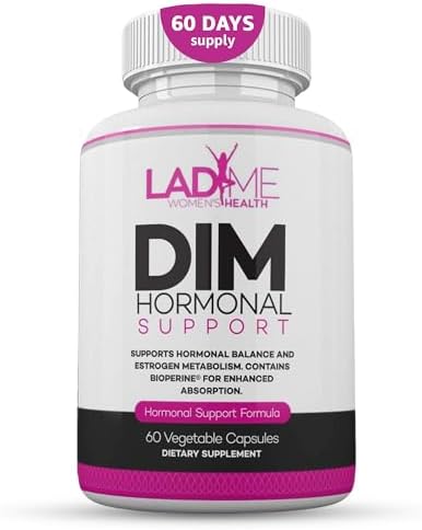 Suplemento de Alivio para la Menopausia DIM Complex 150mg con Bioperina, Brócoli y Calcio para Mujeres - 60 Cápsulas de LadyMe - imagen 1
