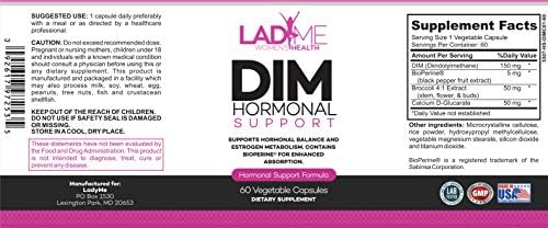 Suplemento de Alivio para la Menopausia DIM Complex 150mg con Bioperina, Brócoli y Calcio para Mujeres - 60 Cápsulas de LadyMe - imagen 7