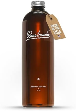 Roostmade - Aceite Orgánico para Tablas de Cortar de Madera - 12 oz, Acondicionador de Madera sin Aceite Mineral, Ingredientes Naturales y Orgánicos - imagen 1