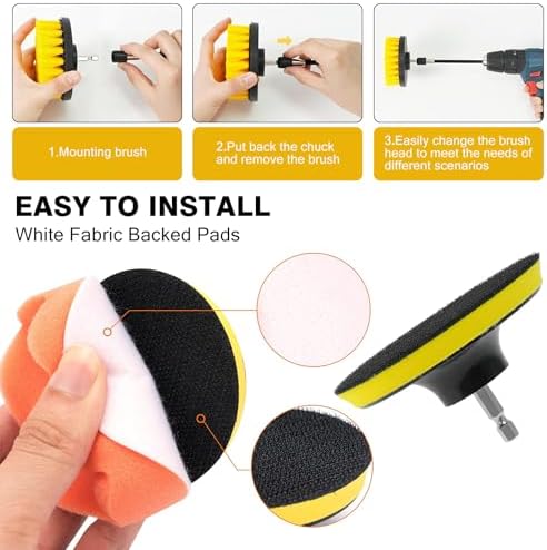 Juego de 48 Piezas de Accesorios para Taladro ETOUPA, Cepillos de Limpieza, Esponjas y Almohadillas para Baño, Piso, Auto y Juntas - imagen 2
