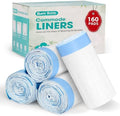 Forros desechables para inodoro portátil, 160 bolsas médicas para silla, cubo y orinal, aptos para adultos, sin fragancia, se adaptan a todos los - imagen 1