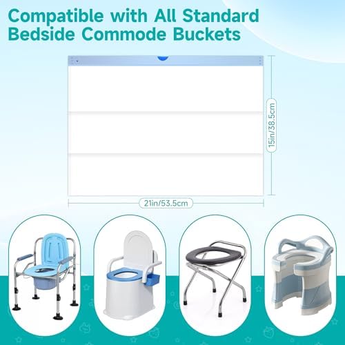 Forros desechables para inodoro portátil, 160 bolsas médicas para silla, cubo y orinal, aptos para adultos, sin fragancia, se adaptan a todos los - imagen 5