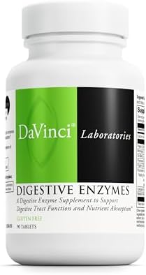 Suplemento Dietético de Enzimas Digestivas DAVINCI Labs para Función Digestiva y Absorción de Nutrientes - Con Calcio, Pepsina, Bromelina, Papaína, - imagen 1
