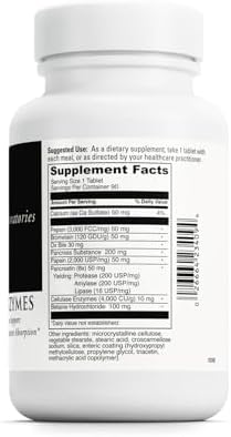 Suplemento Dietético de Enzimas Digestivas DAVINCI Labs para Función Digestiva y Absorción de Nutrientes - Con Calcio, Pepsina, Bromelina, Papaína, - imagen 2