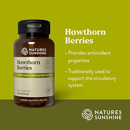 Bayas de Espino de Nature's Sunshine, 100 Cápsulas | Mejora la Función Muscular del Corazón y Apoya el Sistema Circulatorio - imagen 4