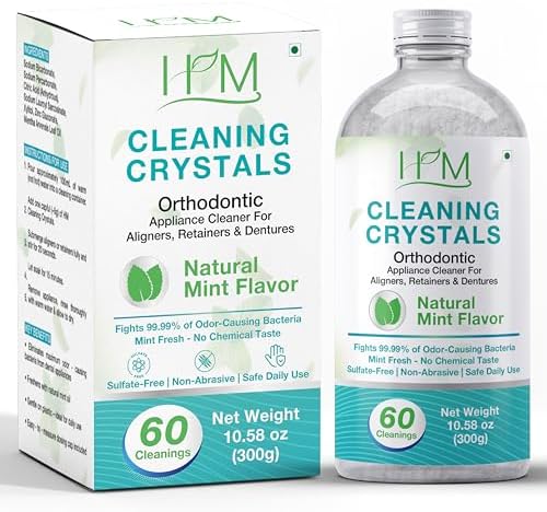 Cristales Limpiadores para Alineadores Ultrasonicos | Protector Bucal para Noche, Frenos, Retenedores y Dentaduras | Sabor a Menta Natural | Doble - imagen 1