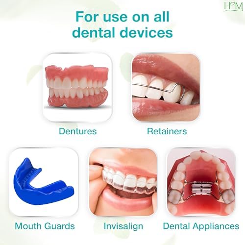 Cristales Limpiadores para Alineadores Ultrasonicos | Protector Bucal para Noche, Frenos, Retenedores y Dentaduras | Sabor a Menta Natural | Doble - imagen 2