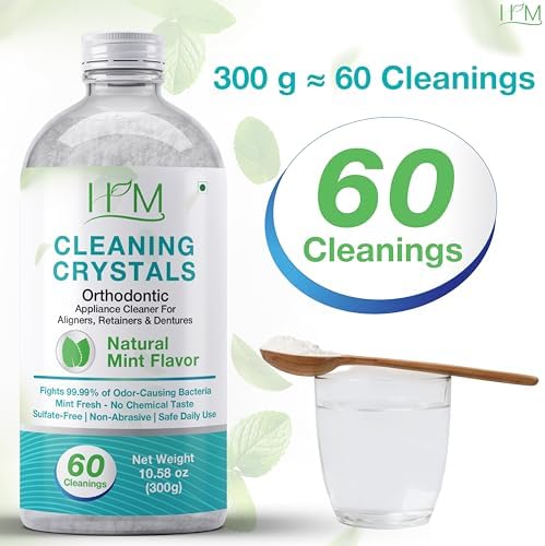 Cristales Limpiadores para Alineadores Ultrasonicos | Protector Bucal para Noche, Frenos, Retenedores y Dentaduras | Sabor a Menta Natural | Doble - imagen 7