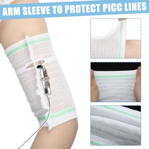 TrelaCo 6 Piezas Funda para Línea PICC, Protector de Brazo Superior, Cómodo y Transpirable, Manga Elástica para Adultos y Adolescentes - imagen 3