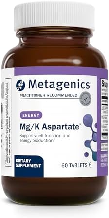 Suplemento Electrolyte Metagenics Mg/K Aspartato - Potasio y Magnesio - Apoya la Salud del Corazón, Músculos y Nervios - 60 Tabletas Vegetarianas, - imagen 1