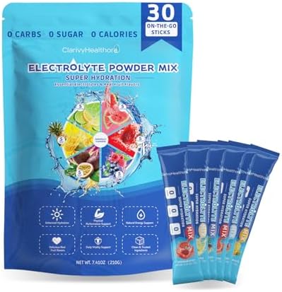 Paquetes de Polvo Electrolítico Sin Azúcar - Mezcla Hidratante con 5 Electrolitos Clave (Magnesio, Sodio, Potasio, Zinc, Calcio) y Vitamina C – 30 - imagen 1