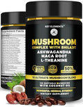Complejo Orgánico de Hongos con Shilajit y Aceite de Coco - Suplemento de Hongo Melena de León con Ashwagandha y L-Theanina - Cápsulas para Memoria, - imagen 1
