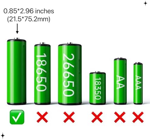 Batería Recargable LBF 3.7V 5000mAh (21 * 75, no 18 * 65) con Entrada/Salida Tipo-C y Circuito de Protección - Paquete de 2 para Linternas y Frontales - imagen 2