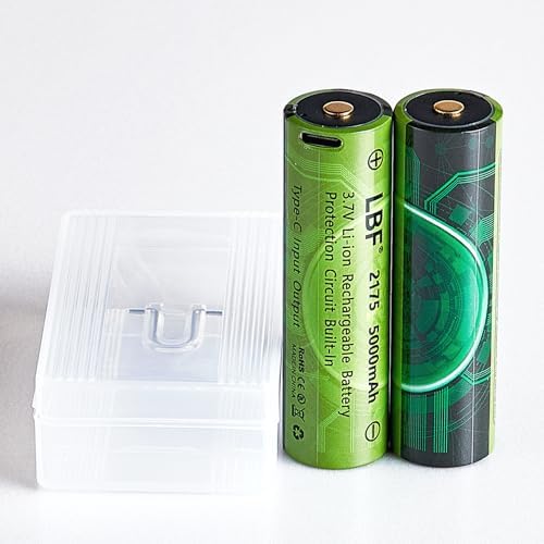 Batería Recargable LBF 3.7V 5000mAh (21 * 75, no 18 * 65) con Entrada/Salida Tipo-C y Circuito de Protección - Paquete de 2 para Linternas y Frontales - imagen 7