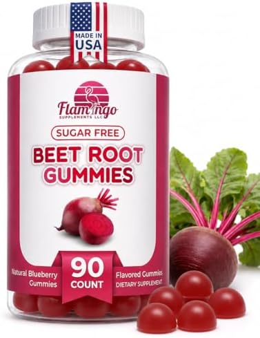 Gomitas de Raíz de Betabel Flamingo Supplements Sin Azúcar - Suplemento para Rendimiento Deportivo, Aumento de Óxido Nítrico, Energía y Circulación - - imagen 1