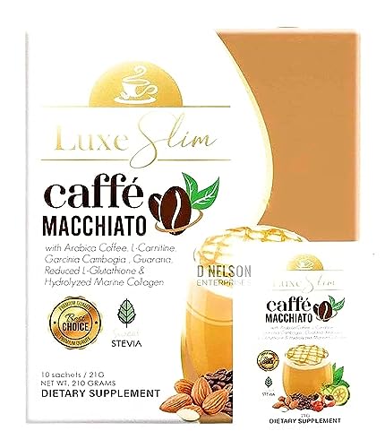 Luxe Slim Café Macchiato con Colágeno Hidrolizado y Glutatión, 21g x 10 Sobres, 0.74 Onzas (Paquete de 10) - imagen 5