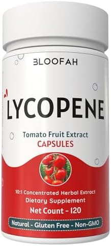 Suplemento de Licopeno Bloofah 500mg Extracto de Tomate 10:1 en Cápsulas - 120 Contenidos | Fórmula 100% Pura, No Transgénica y Libre de Gluten | - imagen 1