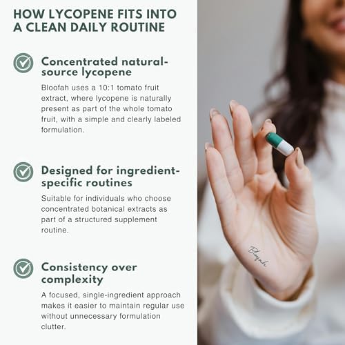 Suplemento de Licopeno Bloofah 500mg Extracto de Tomate 10:1 en Cápsulas - 120 Contenidos | Fórmula 100% Pura, No Transgénica y Libre de Gluten | - imagen 6