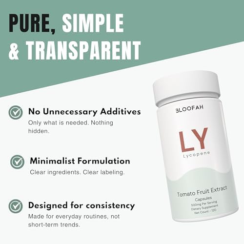 Suplemento de Licopeno Bloofah 500mg Extracto de Tomate 10:1 en Cápsulas - 120 Contenidos | Fórmula 100% Pura, No Transgénica y Libre de Gluten | - imagen 8