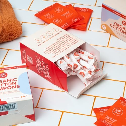 Tampones Orgánicos Aunt Flow con Aplicador de Cartón, Absorbencia Regular, Sin BPA, Hipoalergénicos, Sin Fragancia, Paquete de 36 - imagen 3